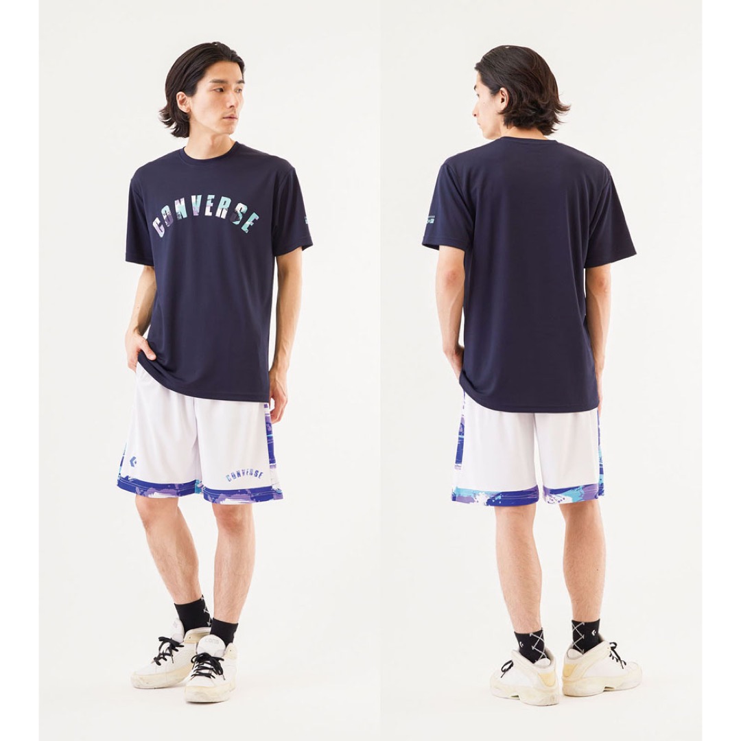 CB231359 プリントTシャツ - ネイビー［2900］ │ CONVERSE BASKETBALL