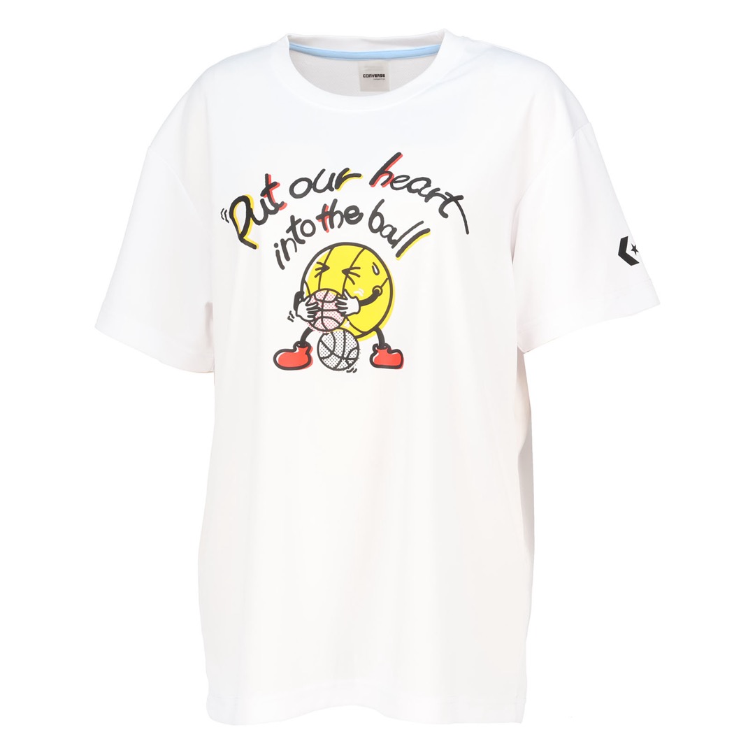 CB341355 ガールズプリントＴシャツ - ホワイト［1100］ │ CONVERSE BASKETBALL